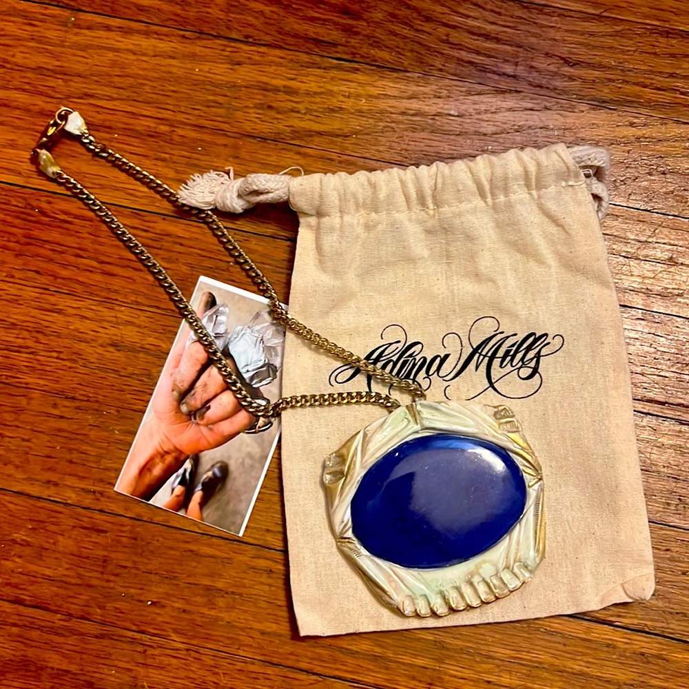 Beautiful one of a kind ADINA MILLS lapis lazuli custom handmade necklace